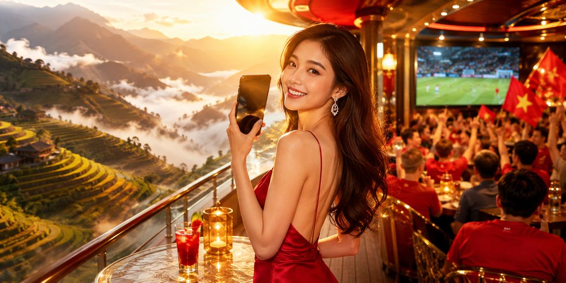 Người dùng trải nghiệm casino di động tại Sa Pa trong không gian núi rừng Tây Bắc