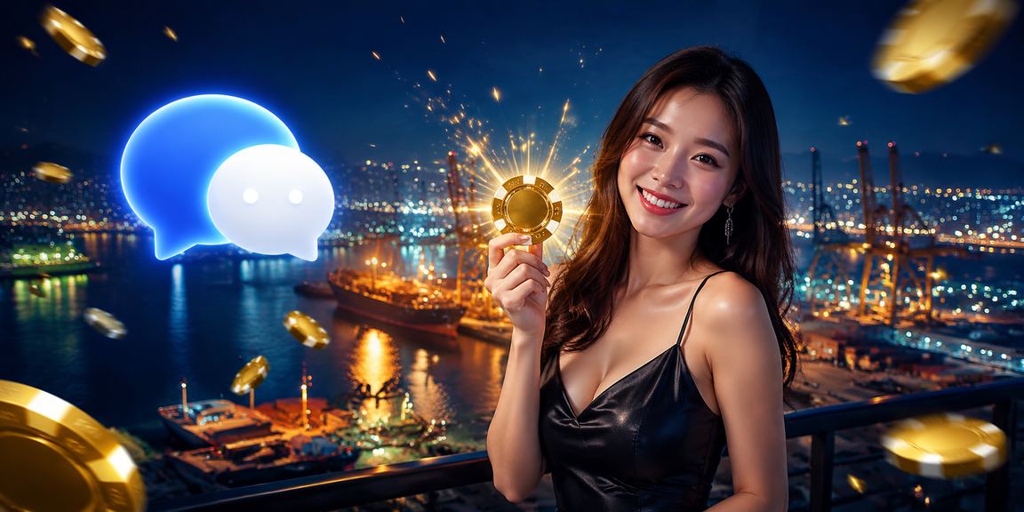 Không gian casino trực tuyến Việt Nam với ánh đèn rực rỡ đêm khuya